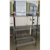 Image 1 : Rolling 3-Tier Adjustable Shelf 18"x36"x68"H