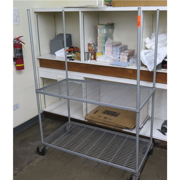 Rolling 2-Tier Adjustable Shelf 24"x48"x67"H