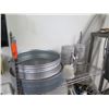 Image 2 : Rolling Metal Mesh 4-Tier Adjustable Shelf & Contents: Sifters, Utensils, etc
