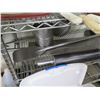 Image 8 : Rolling Metal Mesh 4-Tier Adjustable Shelf & Contents: Sifters, Utensils, etc
