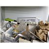 Image 3 : Metal Mesh Rolling 4-Tier Adjustable Shelf & Contents: Hardware, Parts, etc