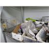 Image 4 : Metal Mesh Rolling 4-Tier Adjustable Shelf & Contents: Hardware, Parts, etc