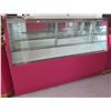 Image 1 : Pink Display Cabinet w/ Glass Shelves, Top & Front, Sliding Back Doors 72"x16"x48"H