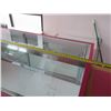 Image 8 : Pink Display Cabinet w/ Glass Shelves, Top & Front, Sliding Back Doors 72"x16"x48"H