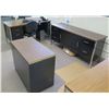 Image 1 : Office 3-Piece Furniture Set: Desk w/ Chair, Sideboard & Lateral File Cabinet, Misc Sizes (contents 