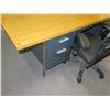 Image 3 : Office 3-Piece Furniture Set: Desk w/ 4 Drawers & Rolling Armchair, Hutch Cabinet, Wooden Table, Mis