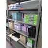Image 1 : Metal 5-Tier Warehouse Shelving Unit & Contents:  Gloves, Sponges, Bags, etc