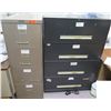 Image 1 : Qty 2 Metal 4-Drawer  Filing Cabinets: Vertical & Lateral