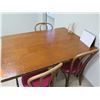 Image 2 : Rectangular Table 48"x36" w/ 3 Wooden Chairs