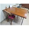 Image 3 : Rectangular Table 48"x36" w/ 3 Wooden Chairs