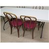 Image 2 : Folding Table 72"x30"x29"H w/ 4 Wooden Chairs