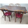 Image 2 : Folding Table 60"x30"x29"H w/ 4 Wooden Chairs