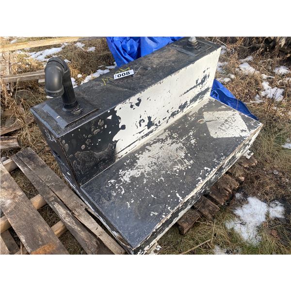 Black L-Shaped fuel tank, 48" wide