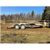 Image 1 : 2005 SWS Flat deck trailer c/w tilt with ramp, 4' Stationary deck, 81" wide x 19' long & 2' dovetail