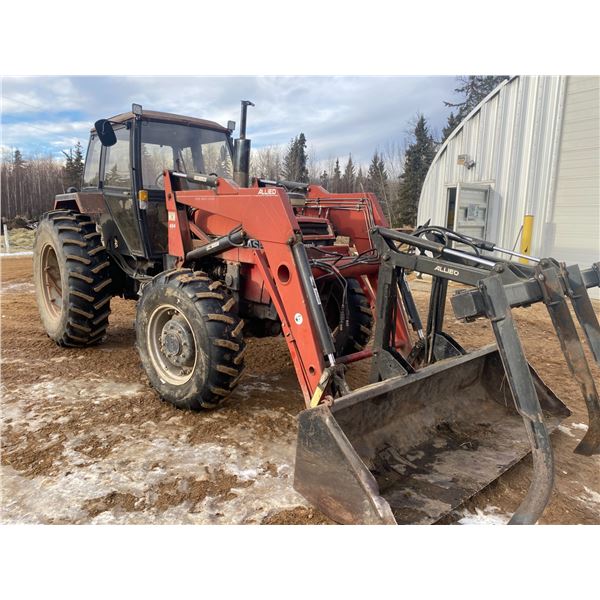 Lot 16 & 16A are a Group Lot- CASE 1594 FWA TRACTOR, CAHR, c/w 694 Allied Q/A Loader with 84" Bucket