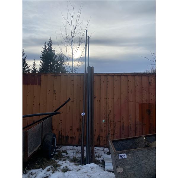 2-3/4" angle iron, pipe; 1" square tubing