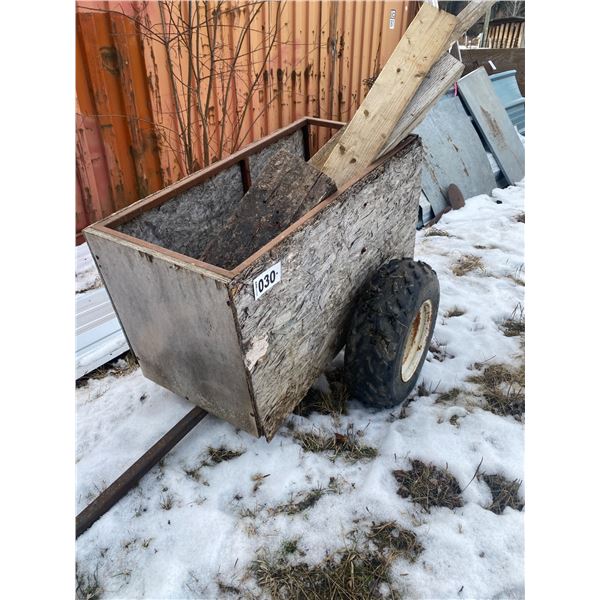 Wood quad trailer, ball hitch