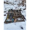 Image 2 : Misc. garden tools on pallet