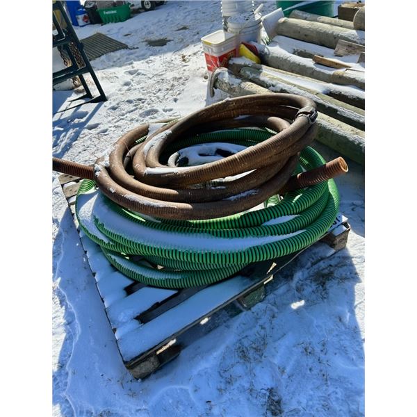 Various lengths 2" suction hoses with cam locks (used for potable water)