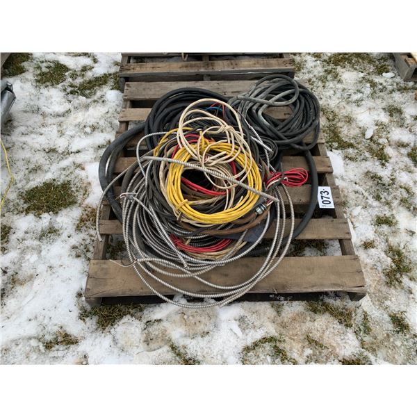 Pallet of cords & various elec. wire