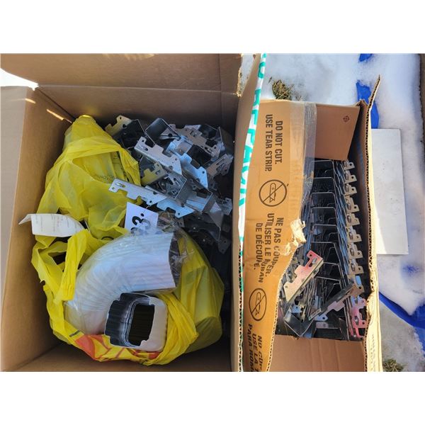 2 boxes of floor Joist 2 x 6 - 2 x 8; post bracket; down spout 3" elbows