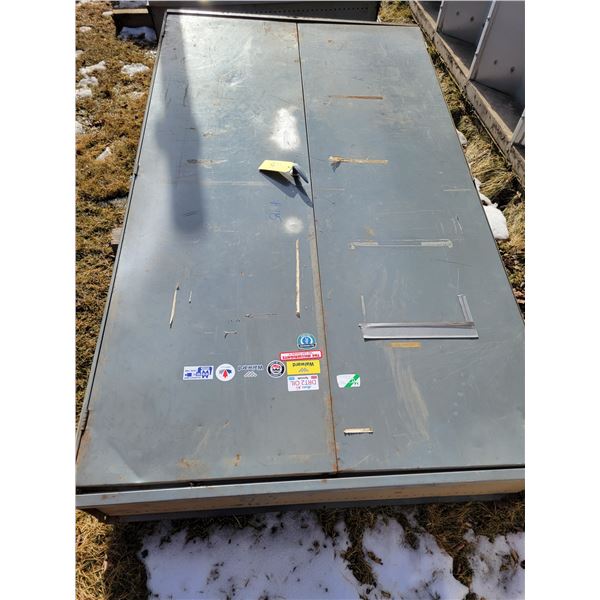 Metal cabinet, 4' x 86" x 13"