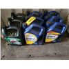 Image 1 : Three 10W-30 diesel oil, 2 unopened, 1 open 1/4 full; 3 jugs 15W-40 diesel motor oil, unopened, 3 0