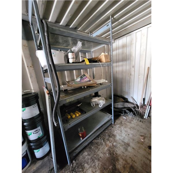 6-shelf Metal shelf, 51" x 25" deep x 8'