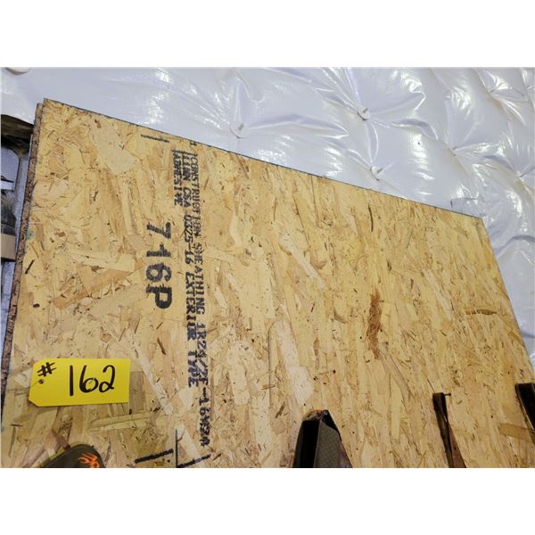 6- 1/2" thick 4×8 OSB sheets, 2" x 4" OBS pipe; fluorescent light bulbs