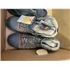 Image 3 : 2 pairs of Men's DAKOTA steel toed boots, new, size: 8 - 8-1/2 EEE; 2 pair Men's used DAKOTA steel t