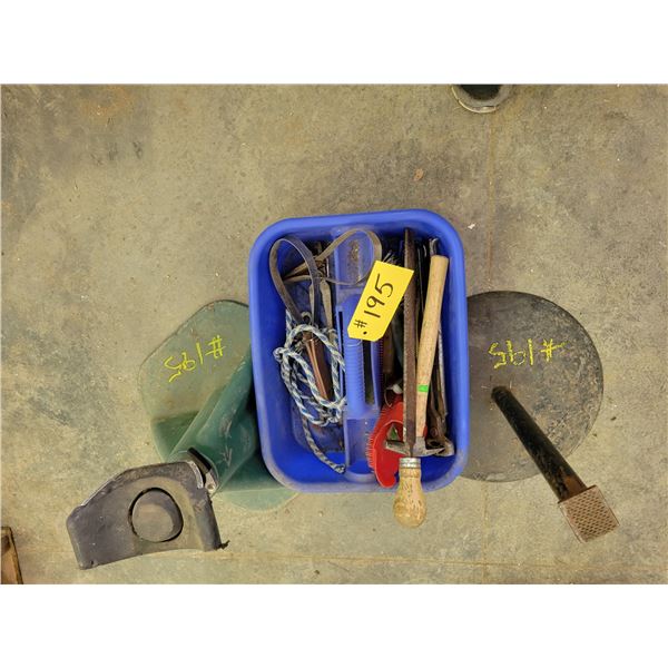 Farrier stands; farrier tools & brush