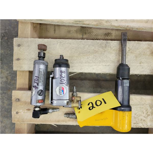 Air chisel; 2 rotary grinders