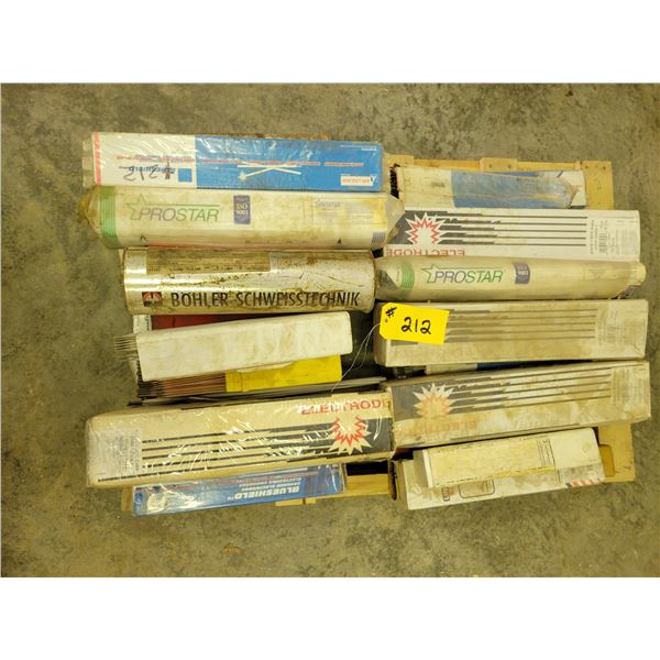 Pallet of welding rods, all sizes