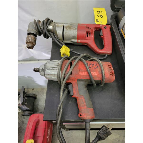 1/2" drive angle drill; 1/2" drive impact