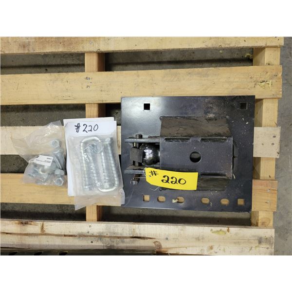 Bolt in hidden ball hitch with hardware