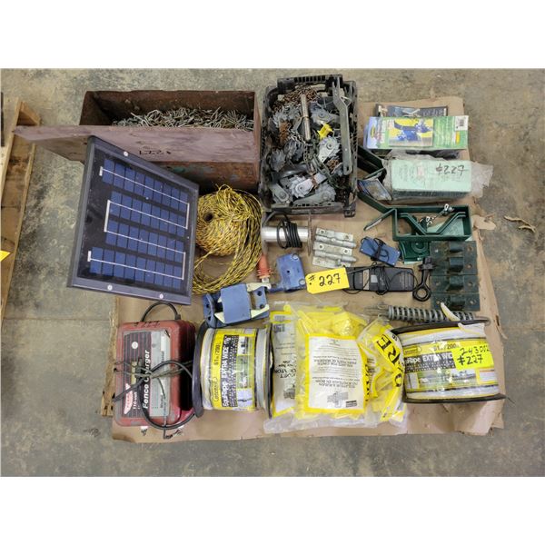 Solar power fence charger, needs batteries; 110 volt electrical fence charger; 2 rolls 1-1/2" wide e