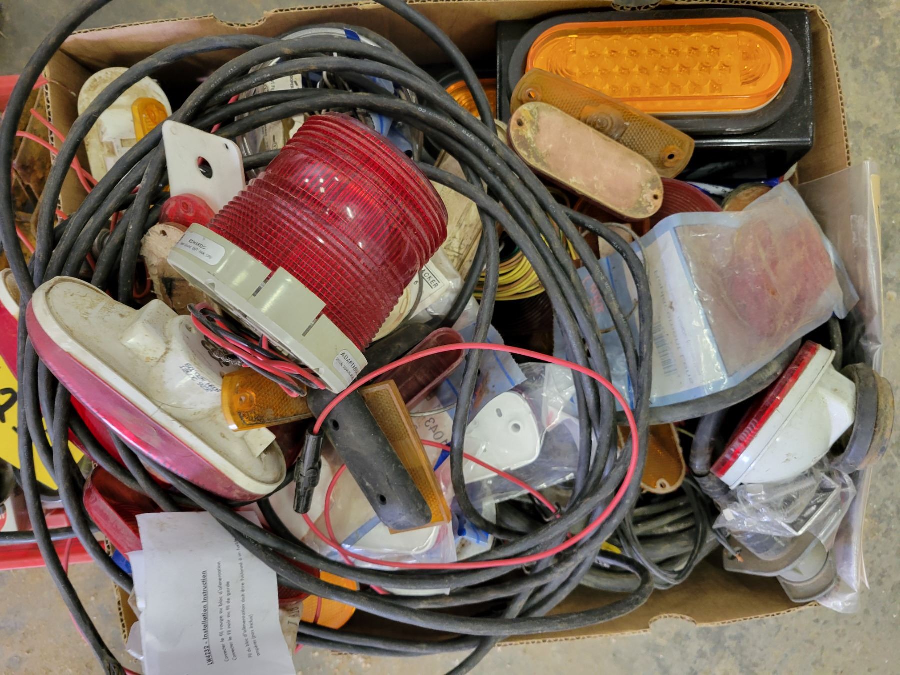 Numerous amounts trailer lights; auto gauges switches; SnapOn timing light; vacuum gauges