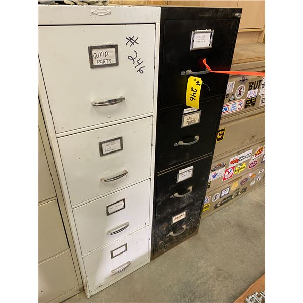 2- 4 drawer filing cabinets