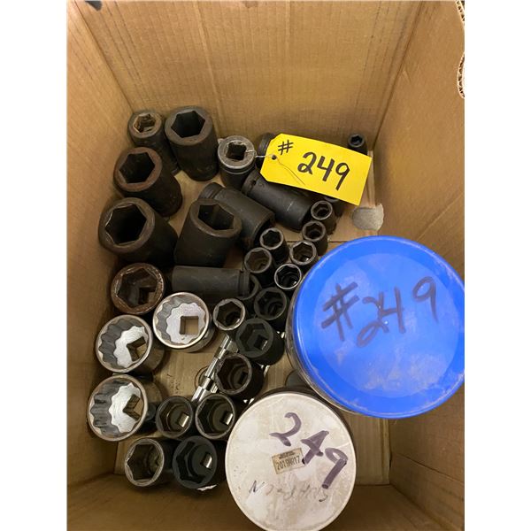 Misc. sockets; deep and shallow impact socket