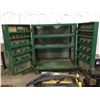 Image 3 : GREENLEE metal cabinet, 3-shelf, 28" deep x 4' wide x 57", on casters,
