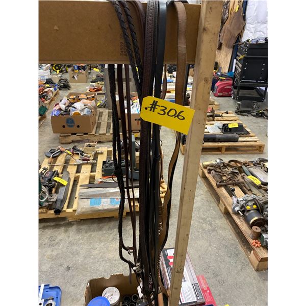 Leather riding reins