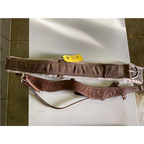 Leather chest strap; belly strap