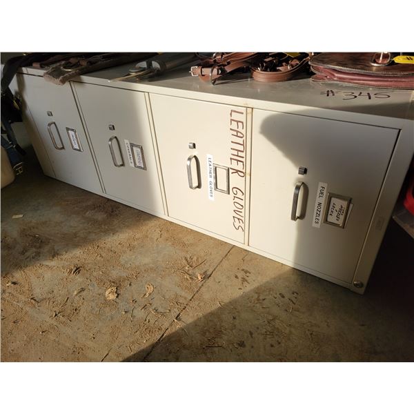 Two 4-drawer metal filing cabinets