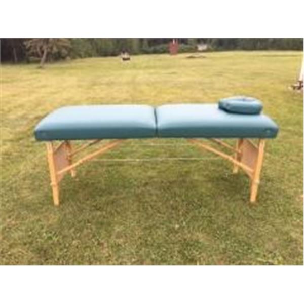 Portable custom build massage table: width: 25", height range: 24" - 37", length: 73", excellent con