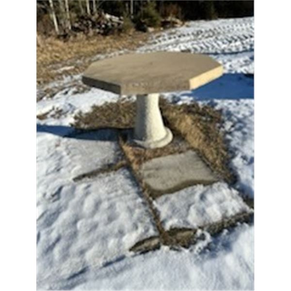 Cement lawn table