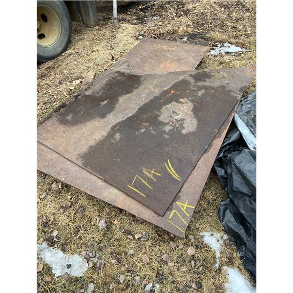 2- Partial sheets of steel plate