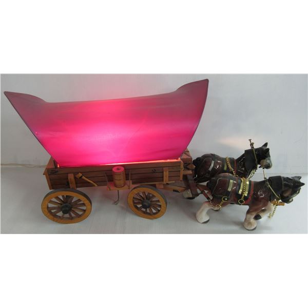 Horse Drawn Carriage Table Lamp