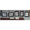 Image 1 : Lot of 7 framed prints: 5 of vase with flowers; 2 with collector's items (700)