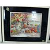 Image 3 : Lot of 7 framed prints: 5 of vase with flowers; 2 with collector's items (700)