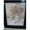 Image 4 : Lot of 7 framed prints: 5 of vase with flowers; 2 with collector's items (700)